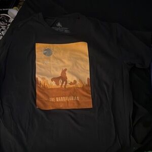 The Mandalorian Black Graphic T-Shirt